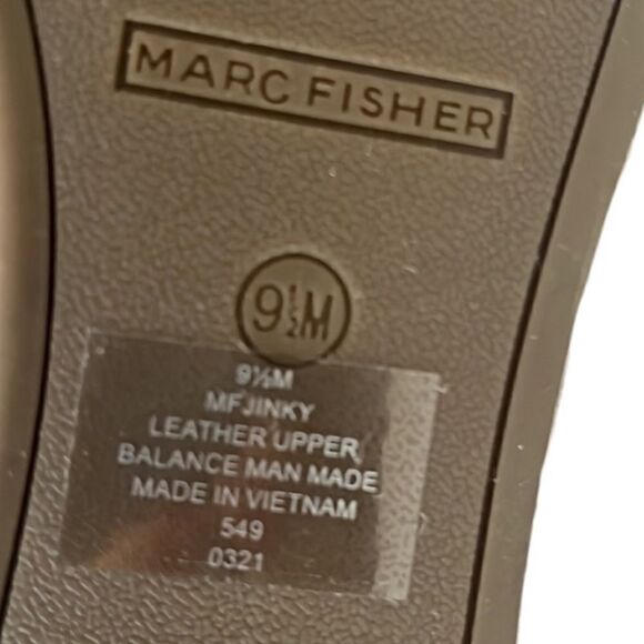 Marc Fisher Jinky Leather Black Ankle Strap Platform Sandals Size 9.5 NWOB - Picture 8 of 10